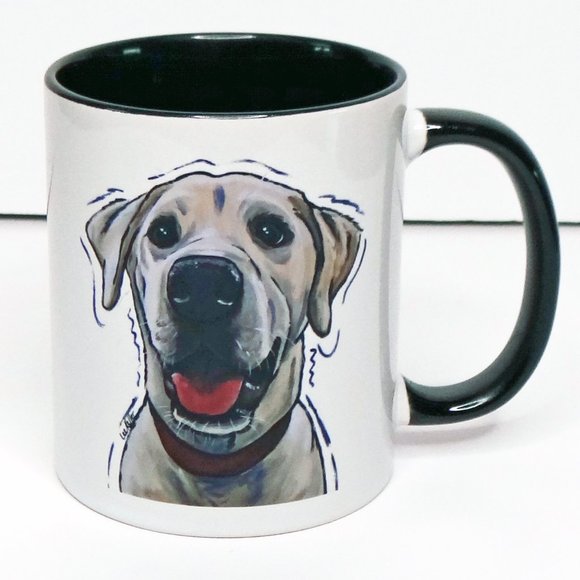NEW Yellow Lab Breed Specific Ceramic Dog Lover Mug / Pet /Coffee/ Lee Keller - Picture 2 of 3